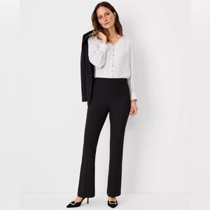 NWT Ann Taylor The Side Zip Trouser Pant Black Size 0 Free Shipping